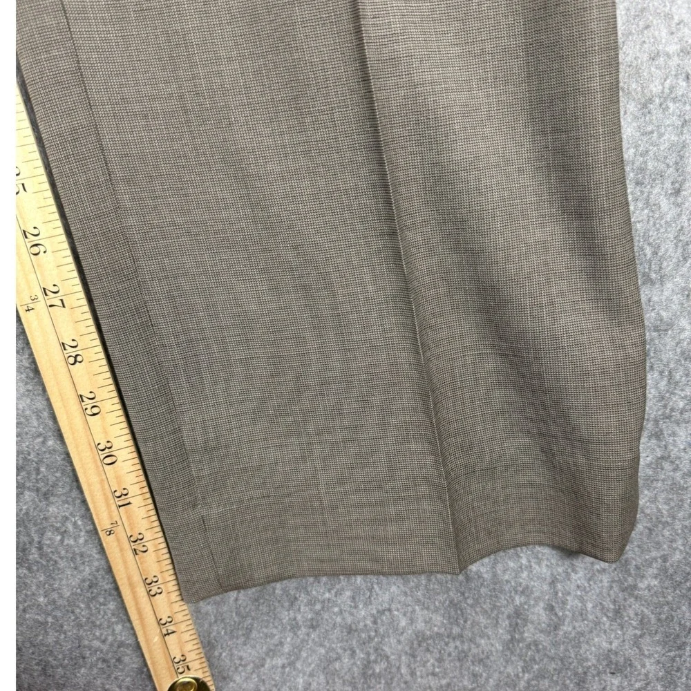 Banana Republic Dress Pants 38x33 Classic Fit Textured Wool Blend Brown Textured